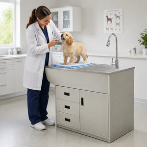 Veterinary Stainless Steel Durable Table For Dog & Cat Surgery And Exam With Drawers-Vet Clinic Equipment