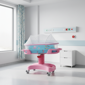 Heavy-duty ABS Baby Medical Bed Adjustable Height Tilting Angle Portable Crib