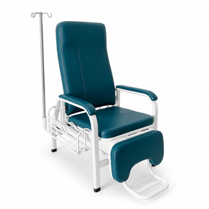 Factory Wholesale Stainless Steel Infusion Chair Foldable Medical Recliner IV Pole