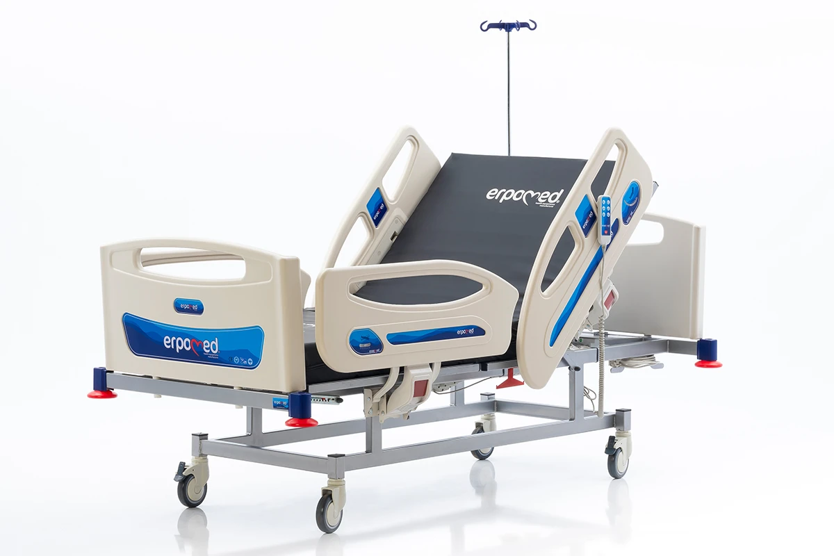 ERCARE-300 3-Motor ICU Bed with Collapsible Side Rails