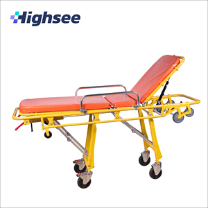 Hydraulic Ambulance Stretcher with Height Adjustable Lifting Folding Aluminum Emergency Stretcher