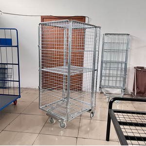 Heavy Duty 500kg Loading Capacity Collapsible Storage Steel Warehouse Roll Cage