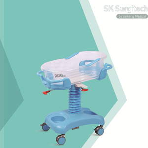 X01-1 SAIKANG Wholesale Movable ABS Hydraulic 3 Function Manual Hospital Newborn Pediatric Crib