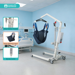 Electric Patient Lift Transfer Hoist Carbon Steel Frame Flame Retardant Sling