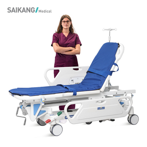 SKB041-1 Single Crank Adjustable Medical Stretcher Hospital Trolley